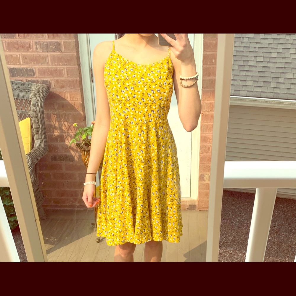 Yellow Floral Dress